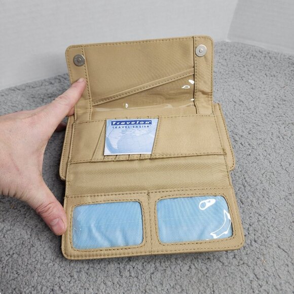 Travelon Tailored Convertible Crossbody Clutch Biege - Picture 6 of 14